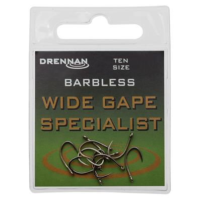 Drennan Wide Gape Specialist Hooks Size 10 Barbless – Burnham Angling
